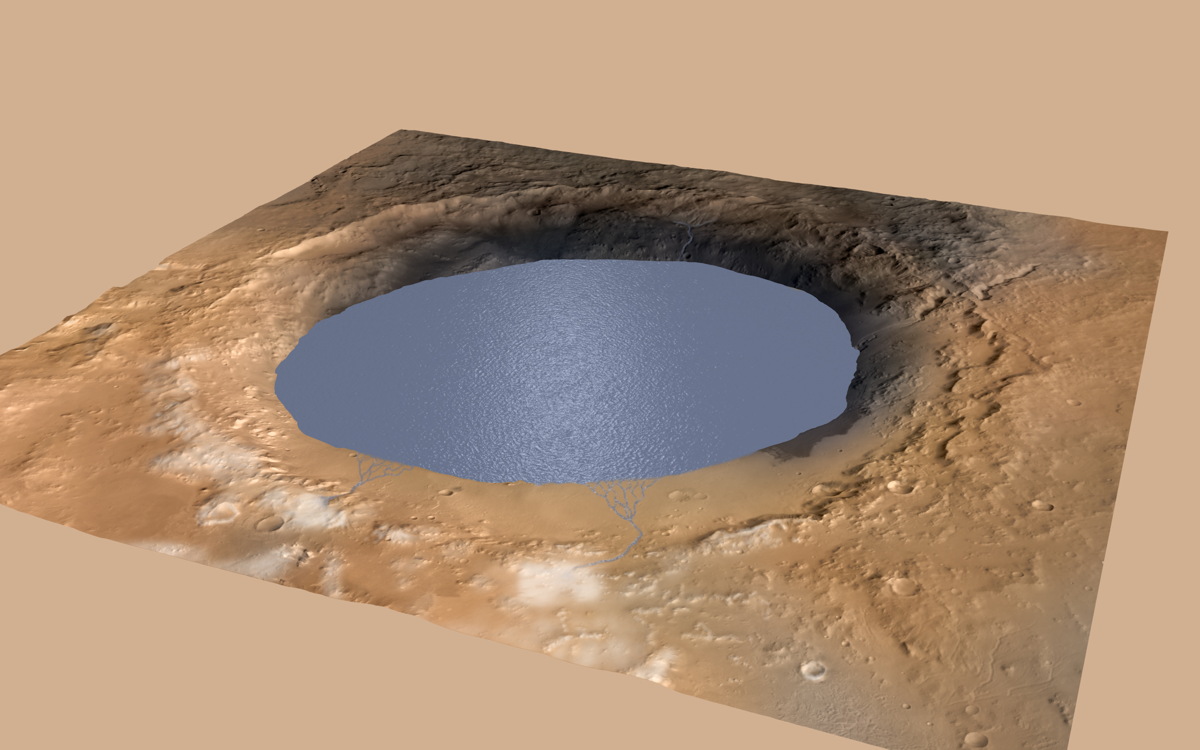 Giant Crater on Mars Was Once a Vast Lake, Curiosity Rover Shows